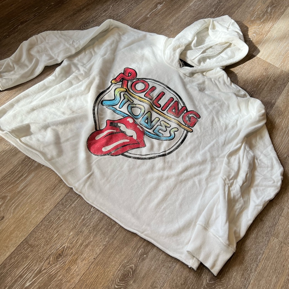 Cropped Rolling Stones Hoodie